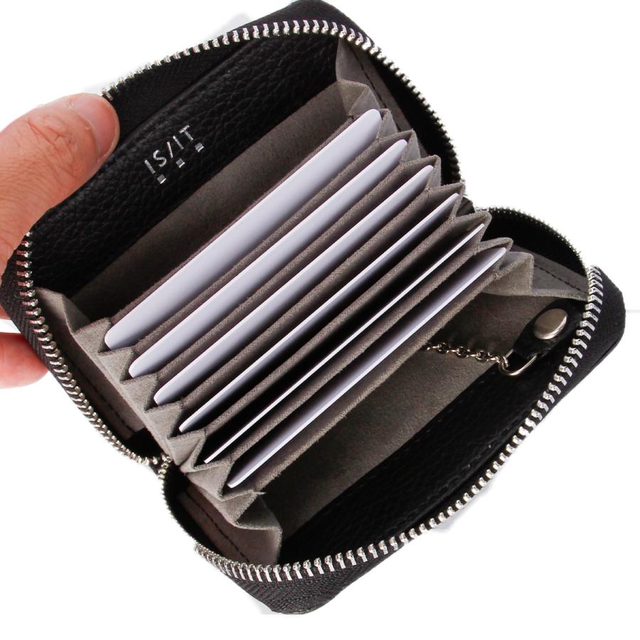 最大51% 3/13まで IS/IT イズイット 名刺入れ カードケース ミニ財布 メンズ レディース ブランド レザー 本革 軽量 大容量 じゃばら式 アコーディオン 998601 | IS/IT | 11