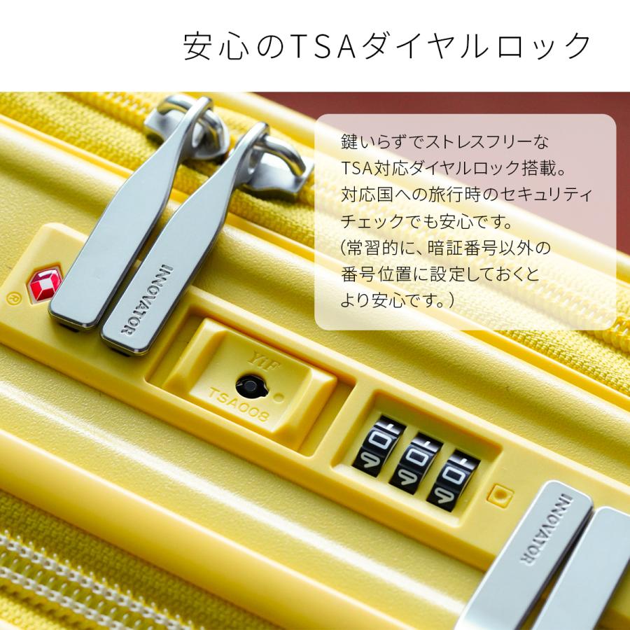 最大51% 2/7限定 2年保証＋特典付き｜イノベーター スーツケース 機内持ち込み Sサイズ 35L フロントオープン ストッパー カップホルダー innovator IV18 | innovator | 12