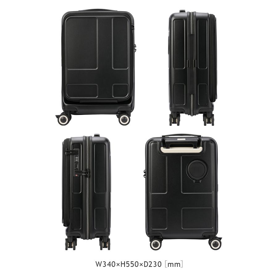 最大53% 3/1まで 2年保証＋特典付き｜イノベーター スーツケース 機内持ち込み Sサイズ 35L フロントオープン ストッパー カップホルダー innovator IV18 | innovator | 06