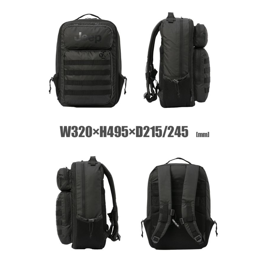 最大50% 3/5限定 JEEP ジープ リュック メンズ ブランド 大容量 軽量 拡張機能 通学 通勤 旅行 黒 大きめ 34L/39L B4 バックパック グレイシャー J02744610 | ブランド登録なし | 06
