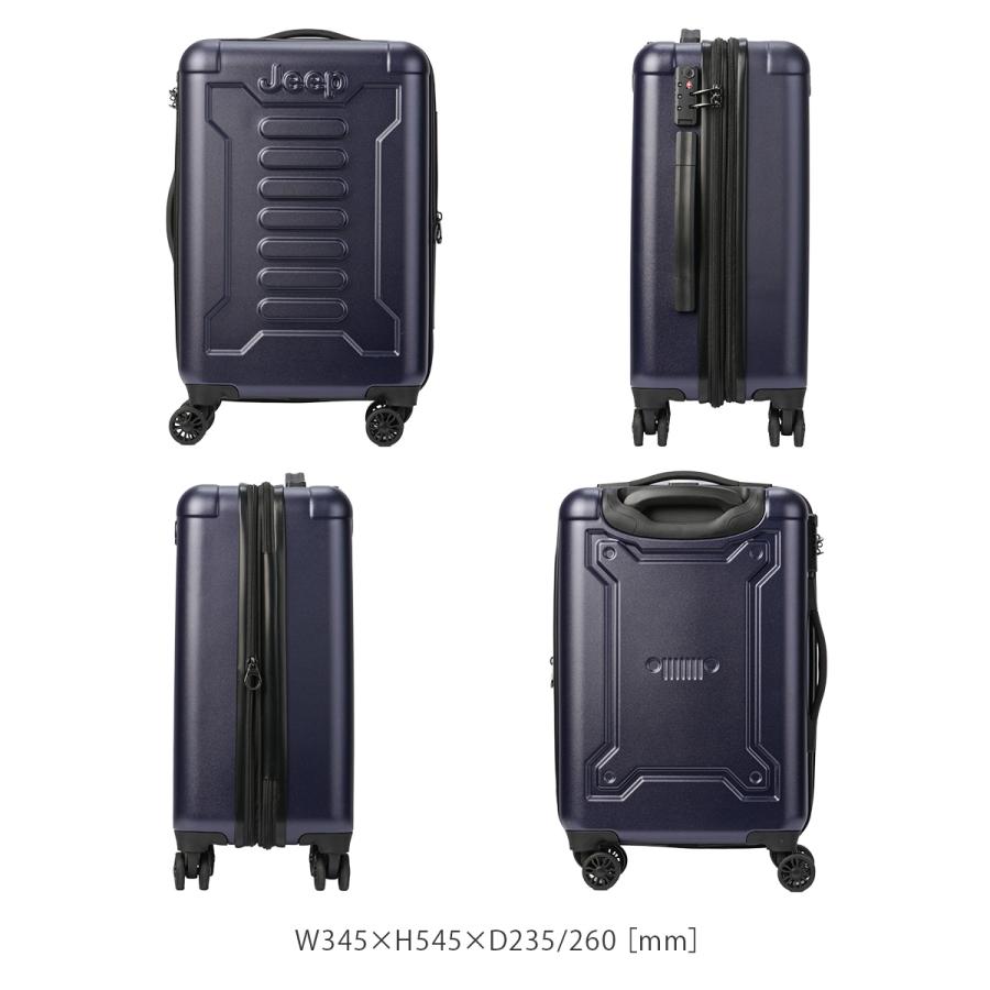 最大42% 9/25限定 ジープ アトモス スーツケース Sサイズ SS 34L/38L 機内持ち込み 拡張機能付き JEEP ATMOS J03744801 キャリーケース キャリーバッグ | ブランド登録なし | 09