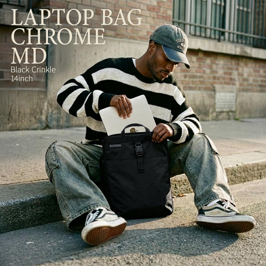 クローム インダストリーズ ラップトップバッグ 縦型 マットブラック CHROME INDUSTRIES JP245 | CHROME | 02