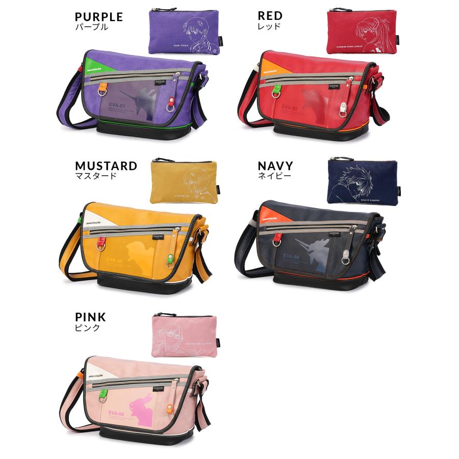 最大42% 2/3限定 ムスタッシュ エヴァンゲリオンコラボ メッセンジャーバッグ 合皮 着脱可能インナーポケット付き MOUSTACHE JQE-4040 | MOUSTACHE | 07