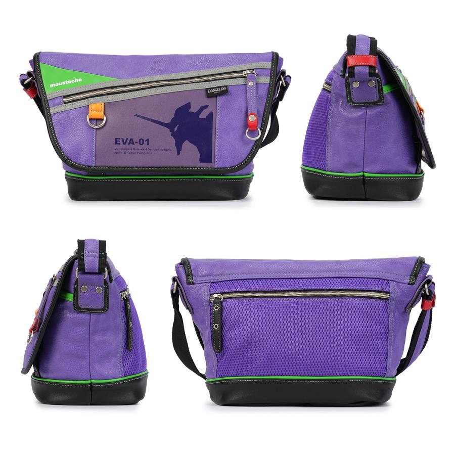 最大42% 2/3限定 ムスタッシュ エヴァンゲリオンコラボ メッセンジャーバッグ 合皮 着脱可能インナーポケット付き MOUSTACHE JQE-4040 | MOUSTACHE | 08
