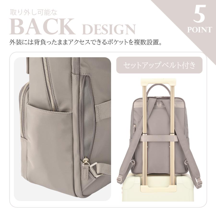 最大50% 3/5限定 ジュエルナローズ ビジネスリュック レディース ブランド 軽量 PC収納 2気室 A4 18L ビジネスバッグ フレイヤ エアリィ Jewelna Rose 16262 | Jewelna Rose | 13