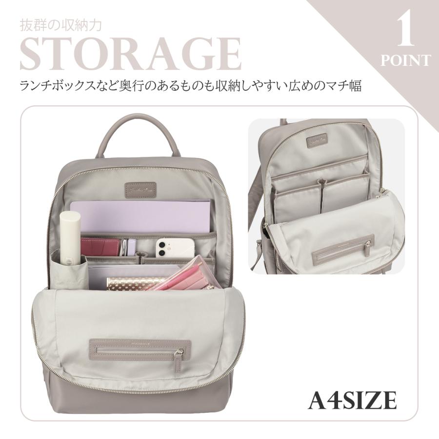 最大50% 3/5限定 ジュエルナローズ ビジネスリュック レディース ブランド 軽量 PC収納 2気室 A4 18L ビジネスバッグ フレイヤ エアリィ Jewelna Rose 16262 | Jewelna Rose | 09