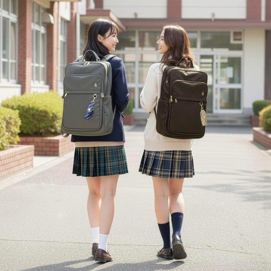 2026モデル ジュエルナローズ リュック 25L 大容量 軽量 女子 中学生 高校生 黒 大きめ スクエア ボックス型 スクールバッグ B4 Jewelna Rose 68913 | Jewelna Rose | 08