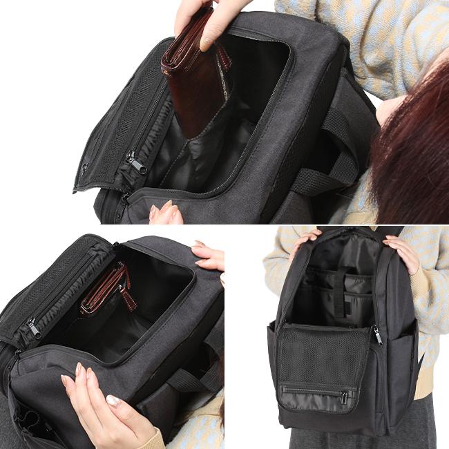 最大45% 2/25限定 ソル リュック レディース 大人 女性用 通勤 撥水 軽量 背面ポケット ブランド きれいめ A4 PC収納 Seule K903048 | ブランド登録なし | 12