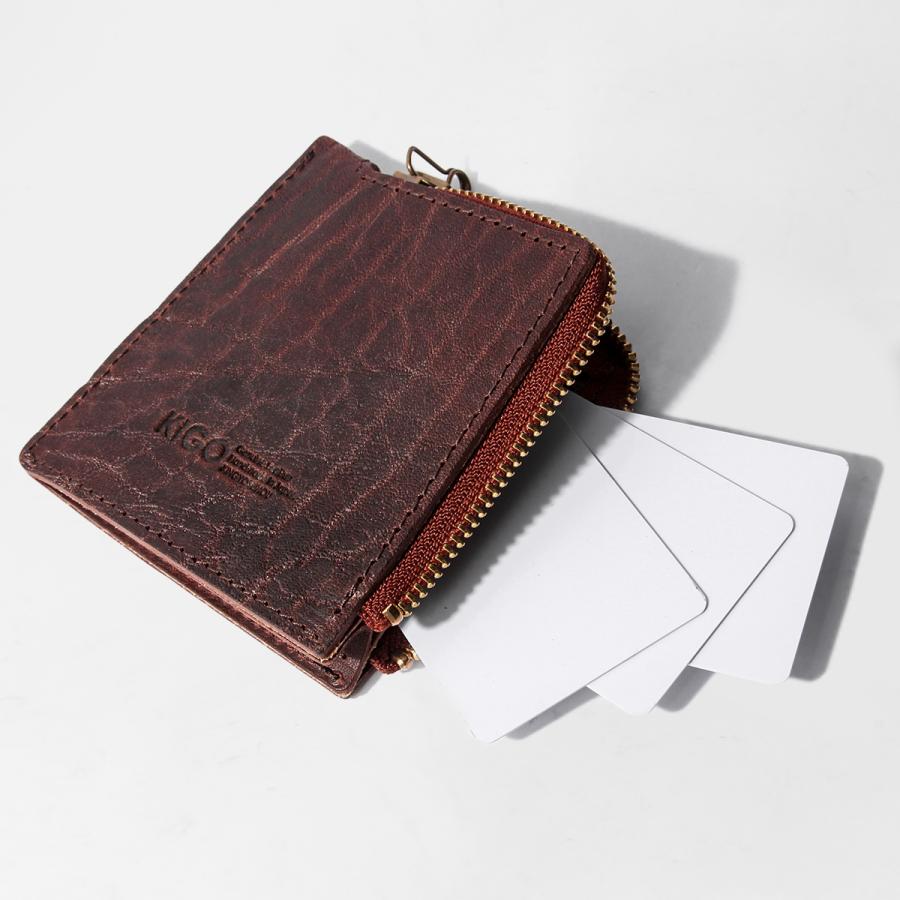 最大51% 1/13限定 キゴ ウォレット 財布 二つ折り財布 本革 L字