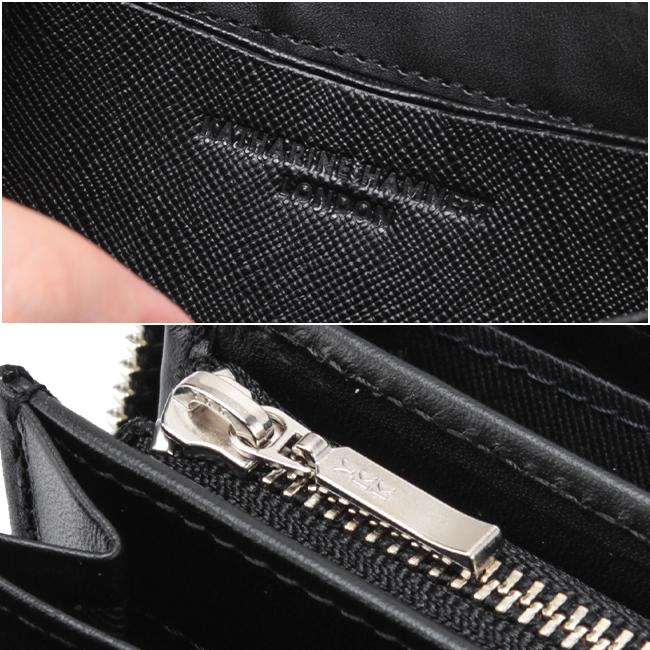 新品未使用 ラウンドファスナー 長財布 キャサリンハムネット 水色系統 KATHARINE HAMNETT キャサリンハムネット 財布 長財布 ラウンド