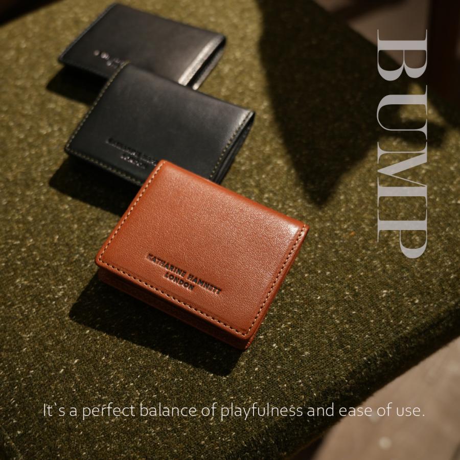 【未使用美品】KATHARINE HAMNETT本革 26〈定価17,600円〉 KATHARINE HAMNETT（キャサリンハムネット） バンプ 財布 二つ折り財布