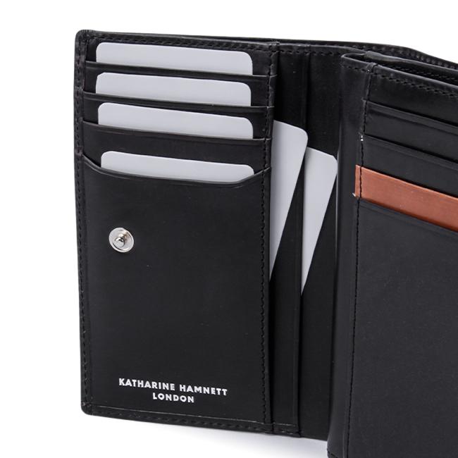 【未使用美品】KATHARINE HAMNETT本革 26〈定価17,600円〉 KATHARINE HAMNETT（キャサリンハムネット） バンプ 財布 二つ折り財布