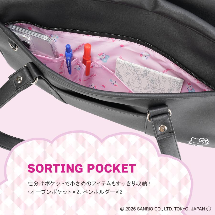 最大51% 1/13限定 ハローキティ スクールバッグ タイガーバッグ 合皮 A4 女子 女子高生 高校生 中学生 通学 肩掛け HELLO KITTY 62126 | ハローキティ | 10