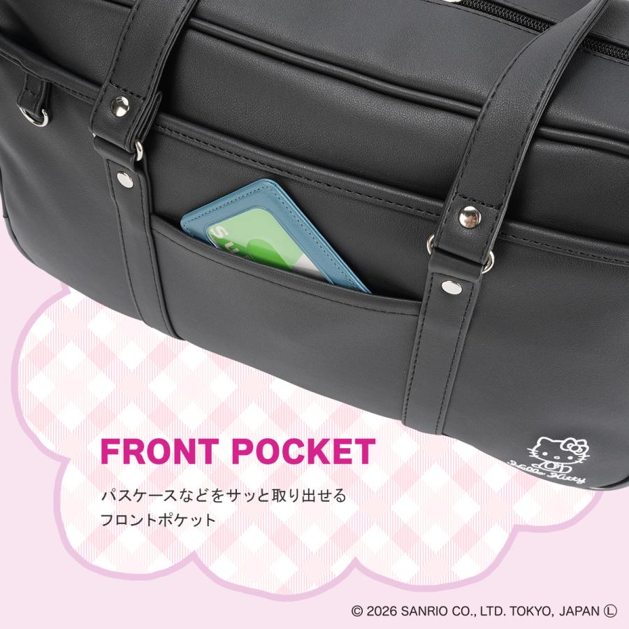 最大51% 1/13限定 ハローキティ スクールバッグ タイガーバッグ 合皮 A4 女子 女子高生 高校生 中学生 通学 肩掛け HELLO KITTY 62126 | ハローキティ | 11