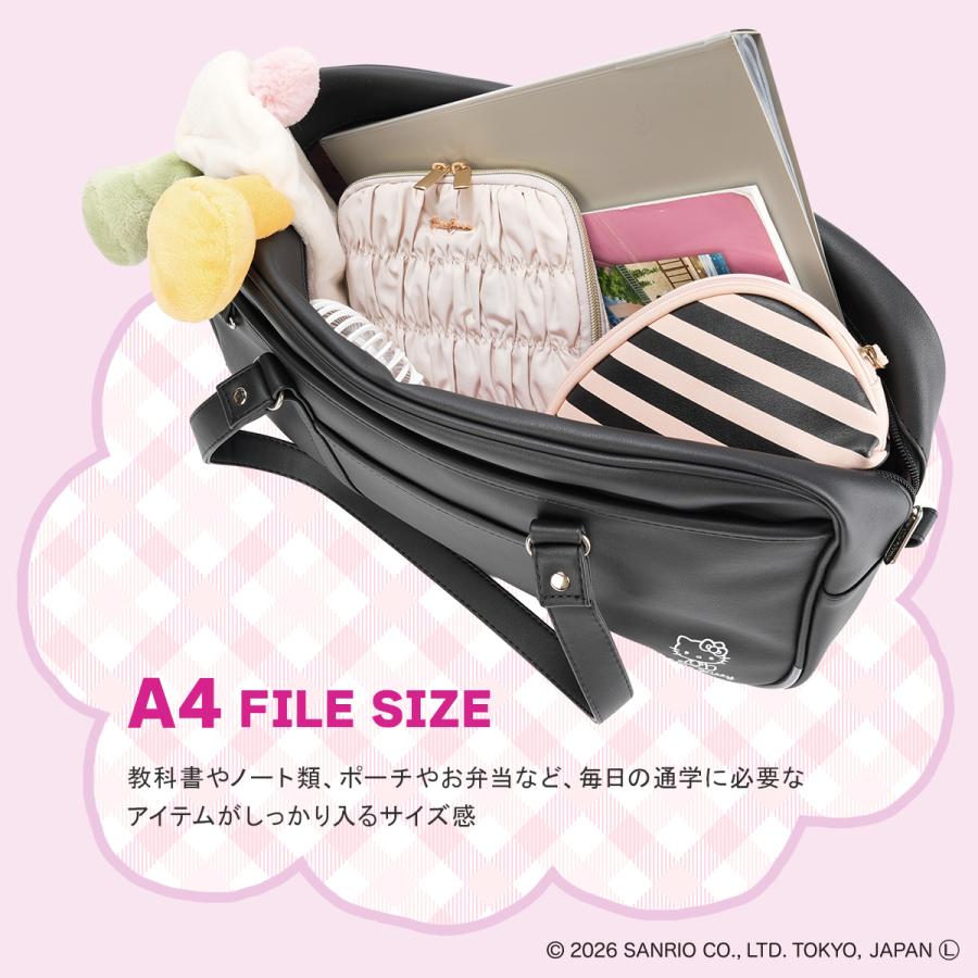 最大51% 1/13限定 ハローキティ スクールバッグ タイガーバッグ 合皮 A4 女子 女子高生 高校生 中学生 通学 肩掛け HELLO KITTY 62126 | ハローキティ | 07