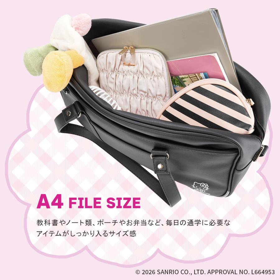 最大51% 3/3限定 ハローキティ スクールバッグ タイガーバッグ 合皮 A4 女子 女子高生 高校生 中学生 通学 肩掛け HELLO KITTY 62126 | ハローキティ | 07