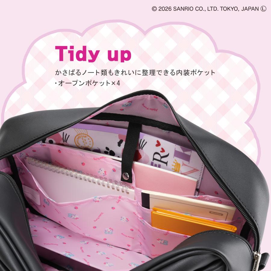 最大51% 1/13限定 ハローキティ スクールバッグ タイガーバッグ 合皮 A4 女子 女子高生 高校生 中学生 通学 肩掛け HELLO KITTY 62126 | ハローキティ | 08