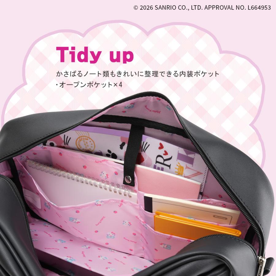 最大51% 3/3限定 ハローキティ スクールバッグ タイガーバッグ 合皮 A4 女子 女子高生 高校生 中学生 通学 肩掛け HELLO KITTY 62126 | ハローキティ | 08