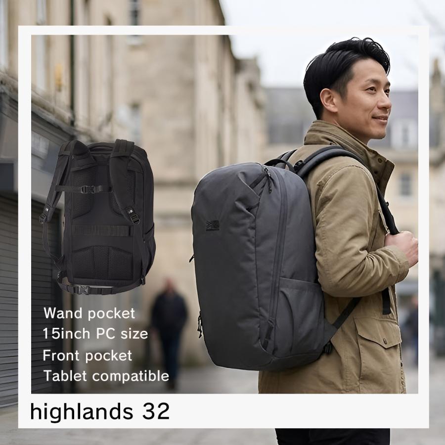 最大41% 3/25限定 カリマー ライフスタイル リュック ハイランズ32 バックパック メンズ レディース 大容量 A4 B4 A3 32L KARRIMOR 501266 | Karrimor | 03