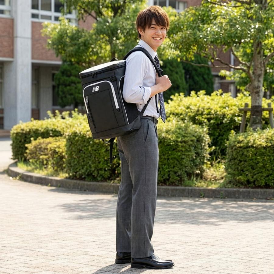 ニューバランス リュック 30L 通学 男子 女子 高校生 中学生 大容量 通学リュック スクールリュック スクエア New Balance LAB55680 在庫限り | New Balance | 07