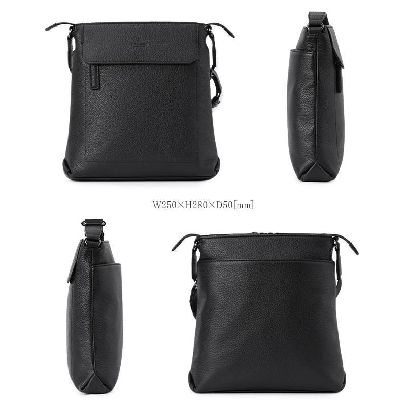 最大53% 6/1まで ランバンコレクション ショルダーバッグ メンズ ブランド レザー 本革 撥水 軽量 LANVIN COLLECTION 285111の画像