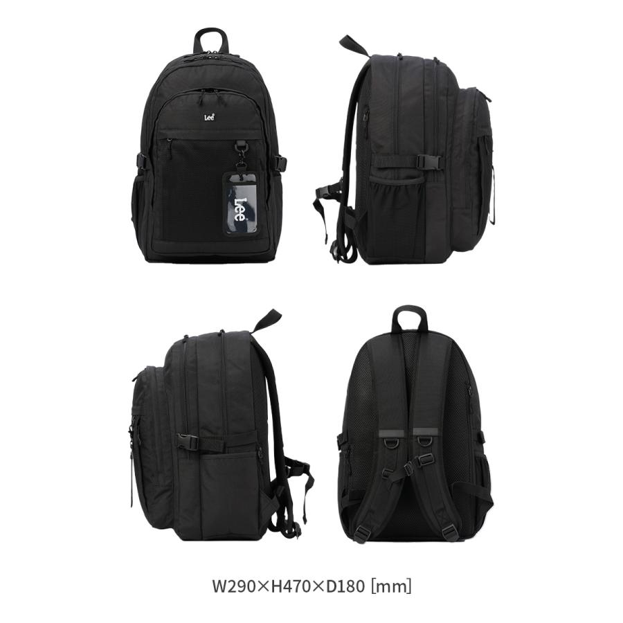Lee リー リュック 32L 新作 大容量 軽量 撥水 男子 女子 中学生 高校生 黒 通学 パスケース付き スクールバッグ A4 B4 D.yeah 320-4941 | Lee | 06