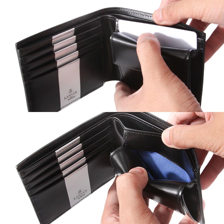 最大53% 3/1まで ランバンオンブルー 二つ折り財布 メンズ ブランド レザー 本革 ワグラム2 LANVIN en Bleu wagram2 504613 | LANVIN en Bleu | 12