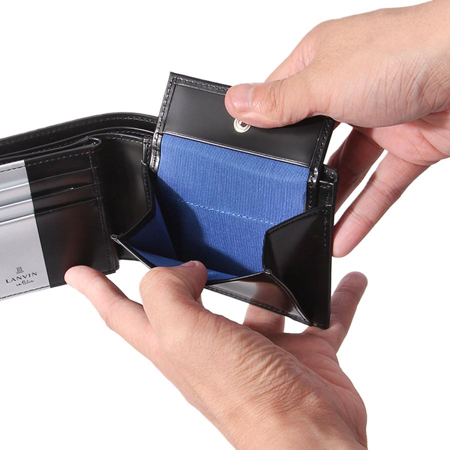 最大51% 3/3限定 ランバンオンブルー 二つ折り財布 メンズ ブランド レザー 本革 大容量 ワグラム2 LANVIN en Bleu wagram2 504614 | LANVIN en Bleu | 13