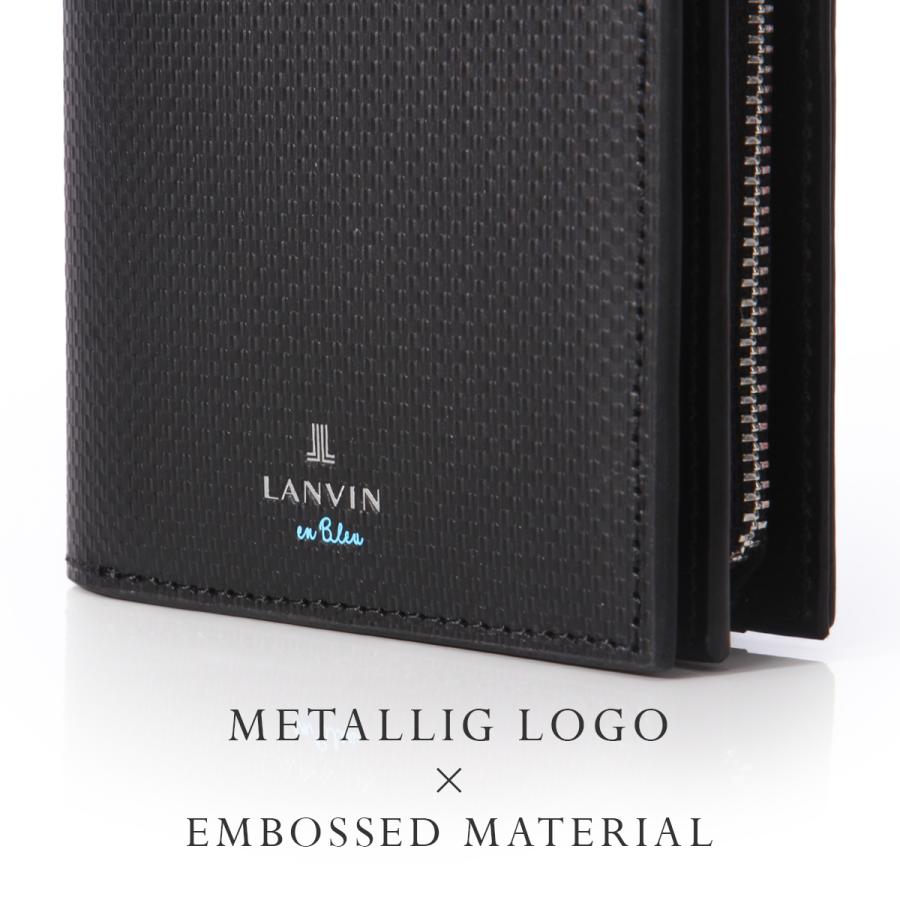 最大53% 3/1まで ランバンオンブルー 二つ折り財布 ミドル財布 メンズ ブランド レザー 本革 大容量 大きめ ワグラム2 LANVIN en Bleu wagram2 504615 | LANVIN en Bleu | 08