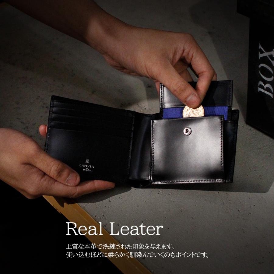 最大50% 9/29限定 ランバンオンブルー バトラー 二つ折り財布 メンズ レディース ブランド レザー 本革 LANVIN en Bleu Butler 519614 | LANVIN en Bleu | 08