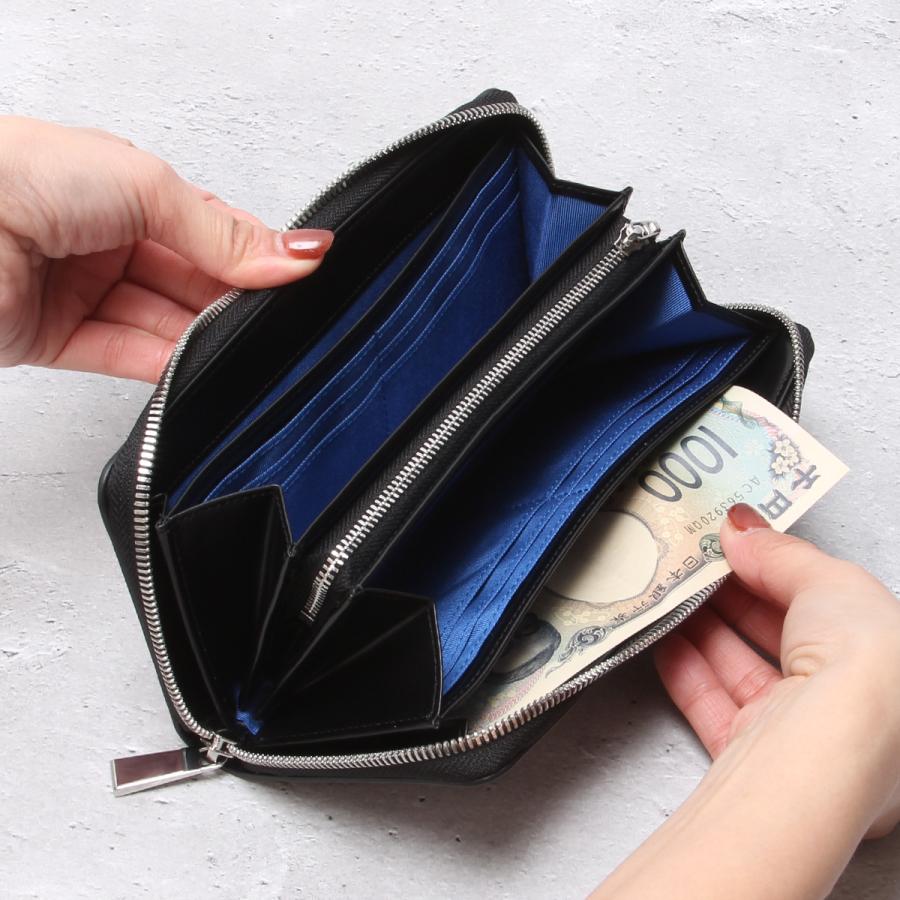 最大53% 3/1まで ランバンオンブルー バトラー 長財布 メンズ レディース ブランド ラウンドファスナー レザー 本革 大容量 LANVIN en Bleu Butler 519616 | LANVIN en Bleu | 14