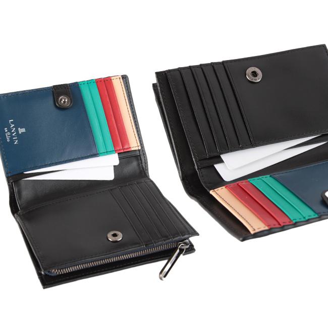 最大51% 1/13限定 ランバンオンブルー ランバン 財布 二つ折り財布 本革 ミドルウォレット メンズ スタンパ LANVIN en Bleu 522604 | LANVIN en Bleu | 12