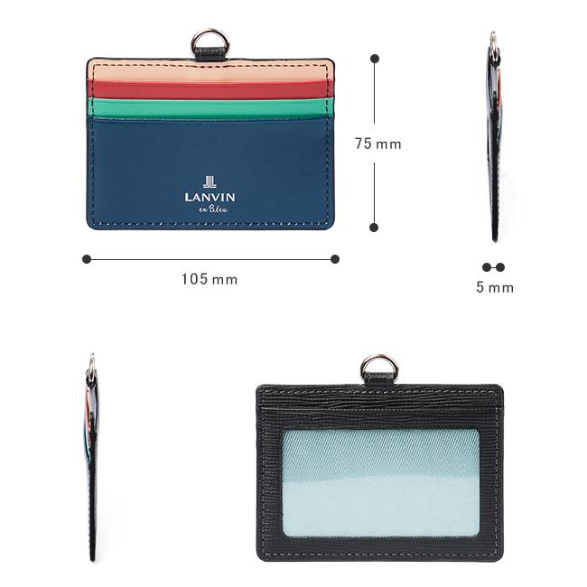 ランバンオンブルー パスケース ICカードケース メンズ レディース ネックストラップ レザー 本革 社員証 スタンパ LANVIN en Bleu 522606 | LANVIN en Bleu | 06