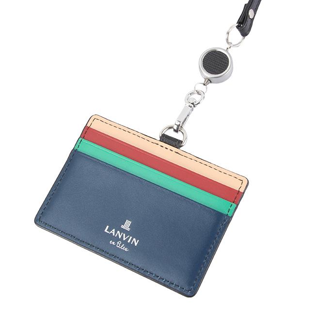 ランバンオンブルー パスケース ICカードケース メンズ レディース ネックストラップ レザー 本革 社員証 スタンパ LANVIN en Bleu 522606 | LANVIN en Bleu | 09