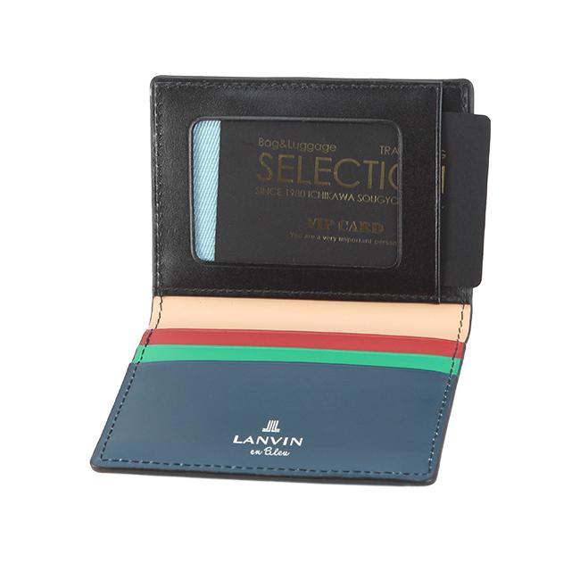 ランバンオンブルー　シャペル　パスケース　ブルー　未使用 LANVIN en Bleu ランバンオンブルー パスケース 480118