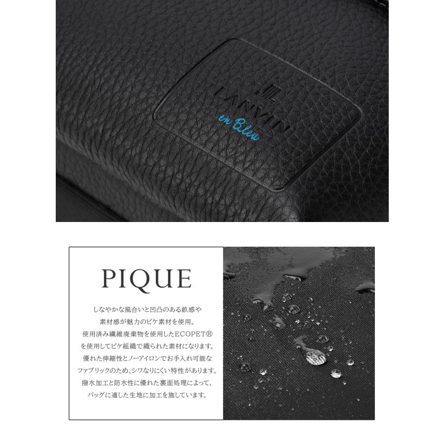 最大53% 3/22まで ランバンオンブルー ピケ ショルダーバッグ A5 撥水 防水 日本製 ブランド メンズ LANVIN en Bleu 526111 | LANVIN en Bleu | 06
