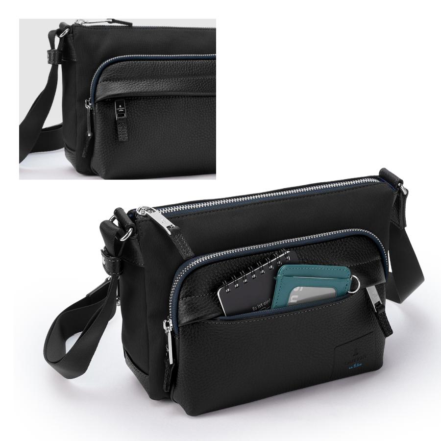 最大51% 9/5限定 ランバンオンブルー ピケ ショルダーバッグ A5 撥水 防水 日本製 ブランド メンズ LANVIN en Bleu 526111 | LANVIN en Bleu | 09