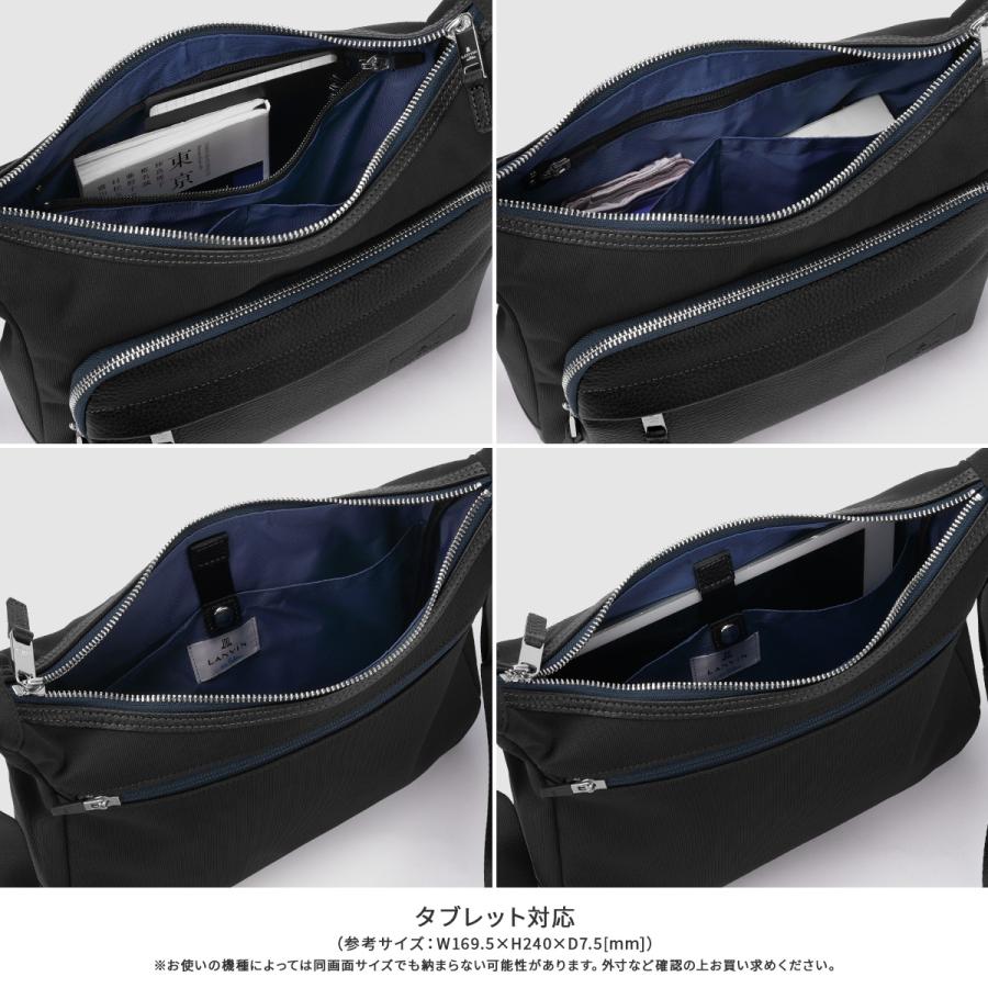 最大51% 8/30限定 ランバンオンブルー ピケ ショルダーバッグ 撥水 防水 日本製 ブランド メンズ LANVIN en Bleu 526112 | LANVIN en Bleu | 16