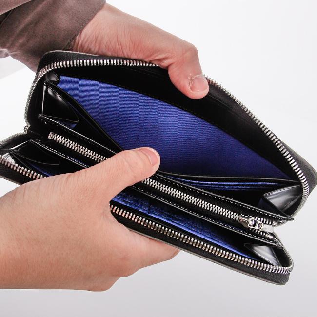 未使用級　LANVINenblue ランバンオンブルー　長財布　革　青　ブルー LANVIN en Bleu 最大51% 9/14限定 ランバンオンブルー ランバン