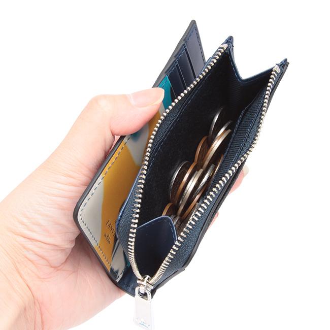 ☆超美品☆ランバン小銭入れ付き二つ折り財布(縦型) ラウンド