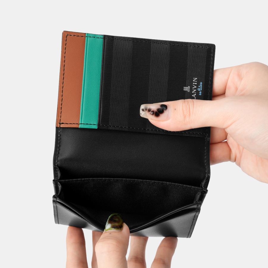 最大53% 3/1まで ランバンオンブルー ポワール 名刺入れ カード収納 本革 化粧箱付き ブランド LANVIN en Bleu 537602 | LANVIN en Bleu | 14