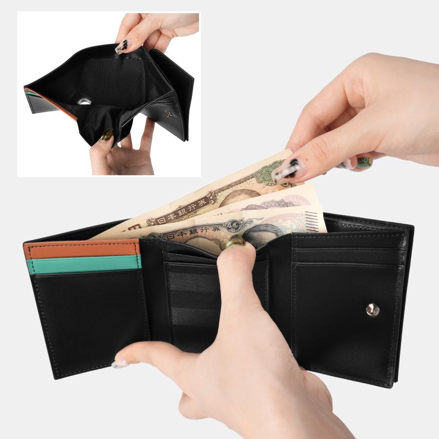 最大50% 4/25限定 ランバンオンブルー ポワール 三つ折り財布 本革 化粧箱付き ブランド LANVIN en Bleu 537604 | LANVIN en Bleu | 16