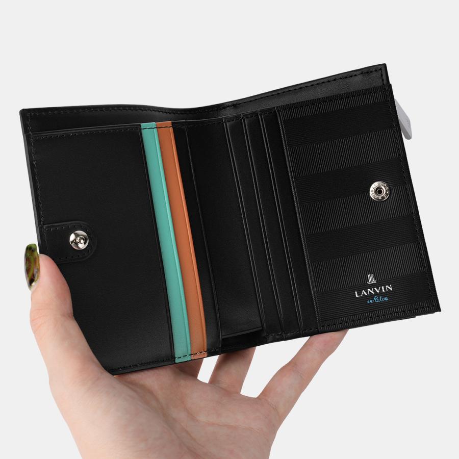 最大51% 12/28限定 ランバンオンブルー ポワール 二つ折り財布 本革 化粧箱付き ブランド LANVIN en Bleu 537605 | LANVIN en Bleu | 11