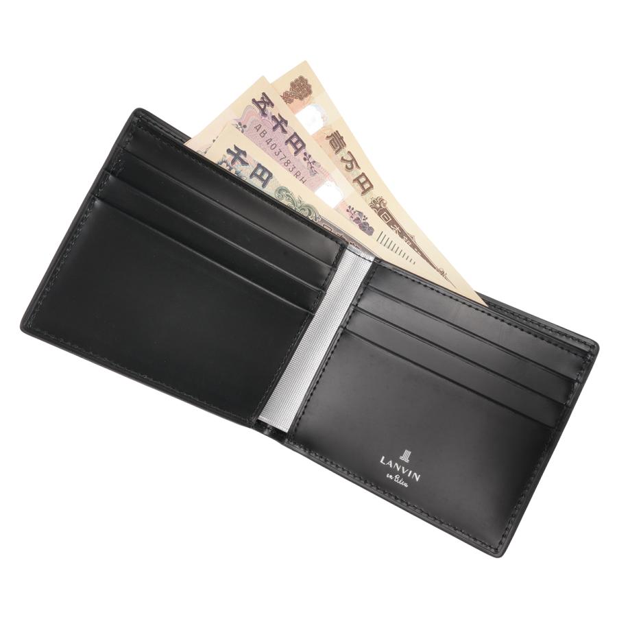 ランバンオンブルー モル 二つ折り財布 本革 シュリンクレザー メンズ ブランド 化粧箱付き LANVIN en Bleu Molle 538603 | LANVIN en Bleu | 11
