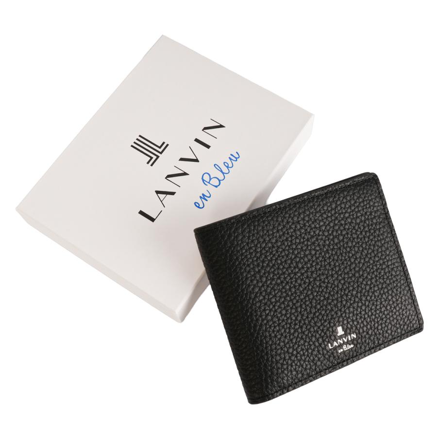 ランバンオンブルー モル 二つ折り財布 本革 シュリンクレザー メンズ ブランド 化粧箱付き LANVIN en Bleu Molle 538603 | LANVIN en Bleu | 14