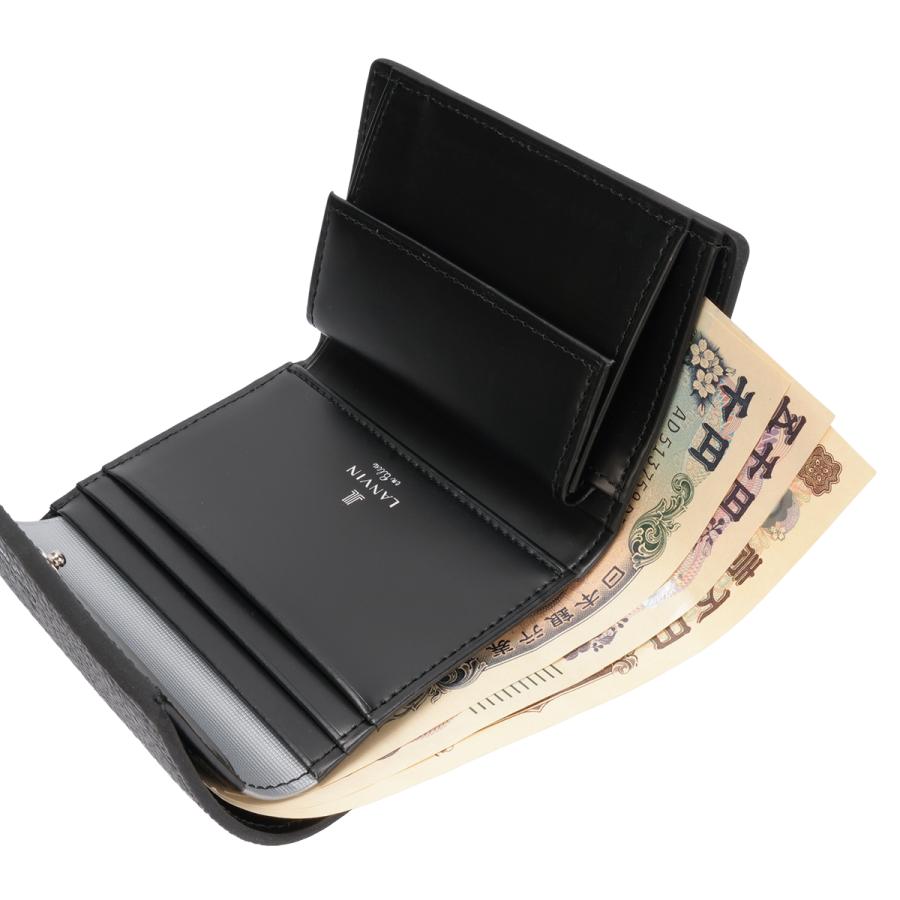 最大51% 4/22限定 ランバンオンブルー モル 三つ折り財布 本革 シュリンクレザー メンズ ブランド 化粧箱付き LANVIN en Bleu Molle 538604 | LANVIN en Bleu | 12