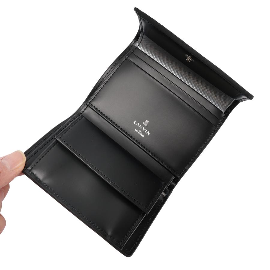 最大55% 3/15限定 ランバンオンブルー モル 三つ折り財布 本革 シュリンクレザー メンズ ブランド 化粧箱付き LANVIN en Bleu Molle 538604 | LANVIN en Bleu | 08