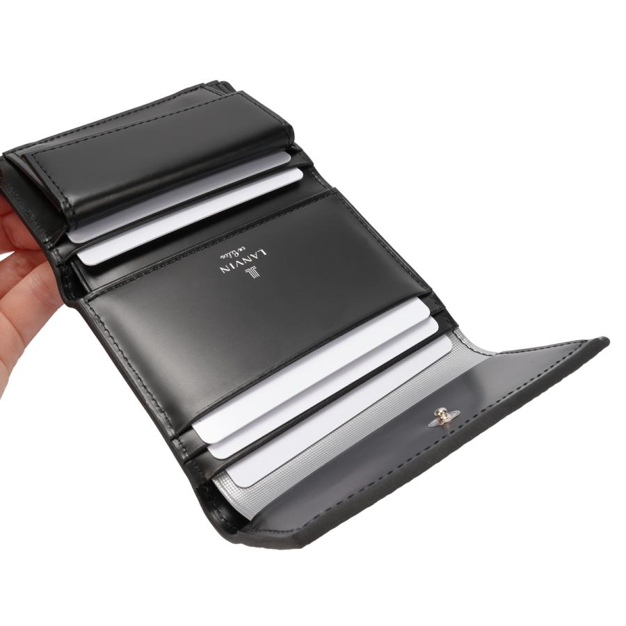 最大46% 2/19限定 ランバンオンブルー モル 三つ折り財布 本革 シュリンクレザー メンズ ブランド 化粧箱付き LANVIN en Bleu Molle 538604 | LANVIN en Bleu | 09