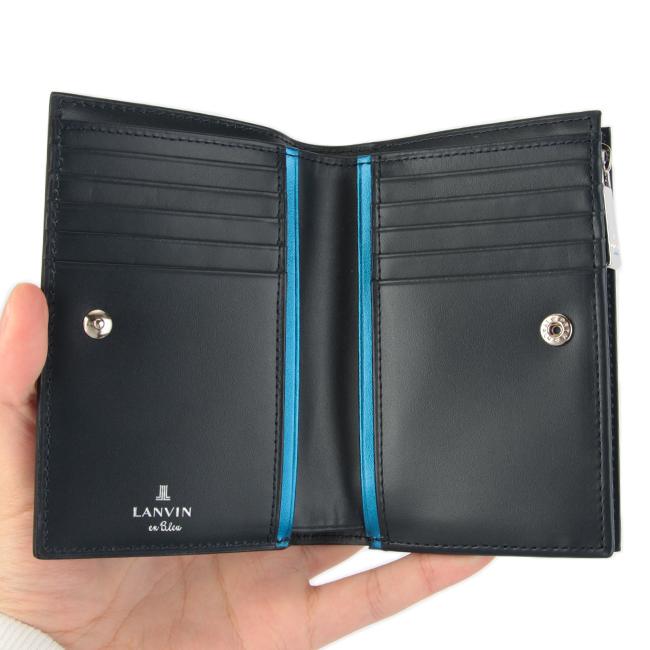 最大41% 9/17限定 ランバンオンブルー ランバン 財布 二つ折り財布 本革 ミドルウォレット メンズ パーシャル LANVIN en Bleu 555614 | LANVIN en Bleu | 10