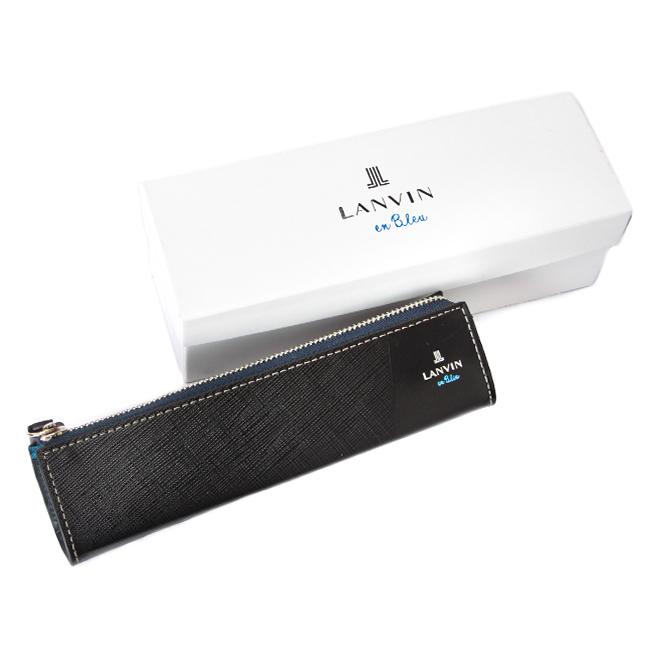 最大50% 10/7限定 ランバンオンブルー ランバン ペンケース 本革 ブランド メンズ パーシャル LANVIN en Bleu 555618 | LANVIN en Bleu | 15